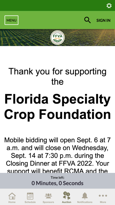 Florida Fruit & Veg. Assoc. Screenshot