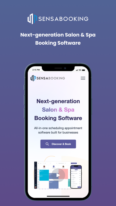 Sensa Booking Screenshot