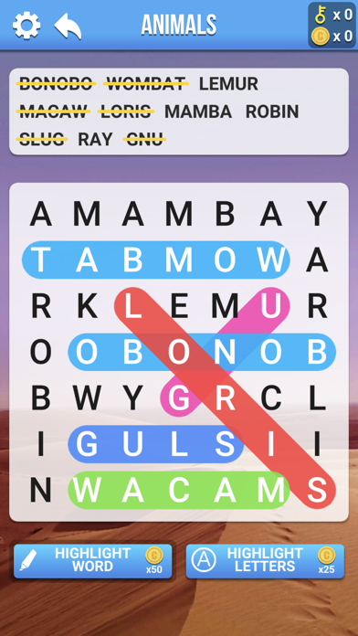 Word Search - Wordscapes Game Screenshot