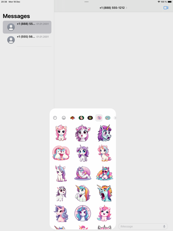 Screenshot #4 pour Unicorns Sticker Set