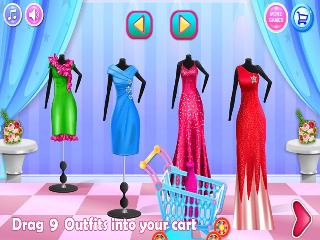 Dress up deals shopping games