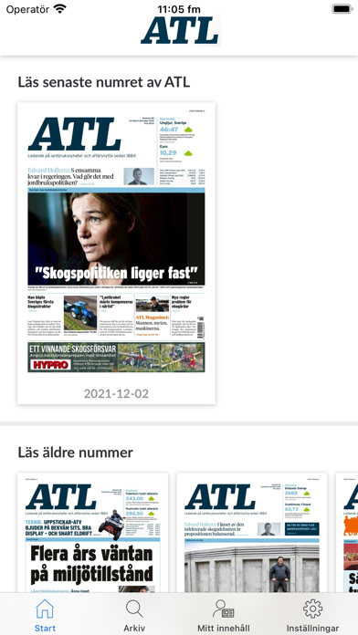 ATL e-tidning Screenshot