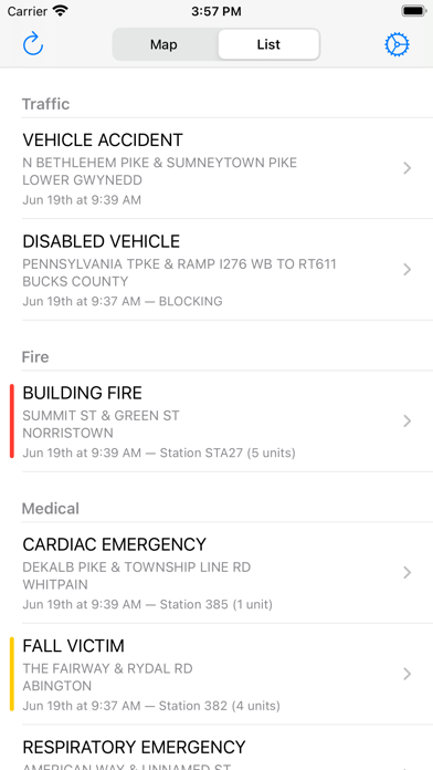 Montgomery County Incidents Screenshot