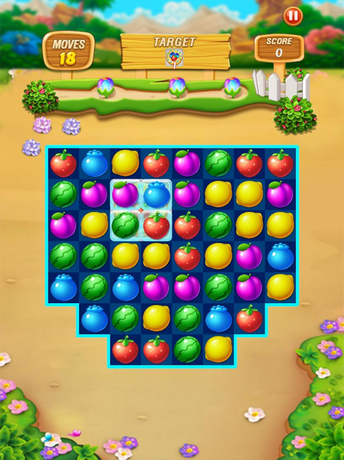 Fruit Frenzy Link Match Puzzle