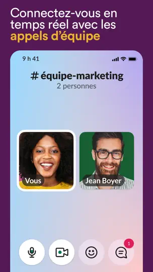 Capture d'écran de Slack Pour L’EMM sur iPhone 3