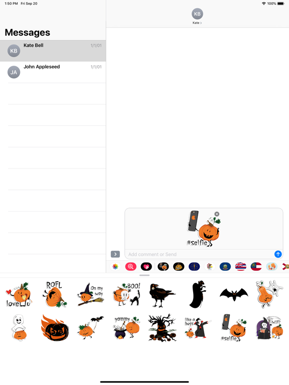 Screenshot #5 pour Halloween stickers emoji cute
