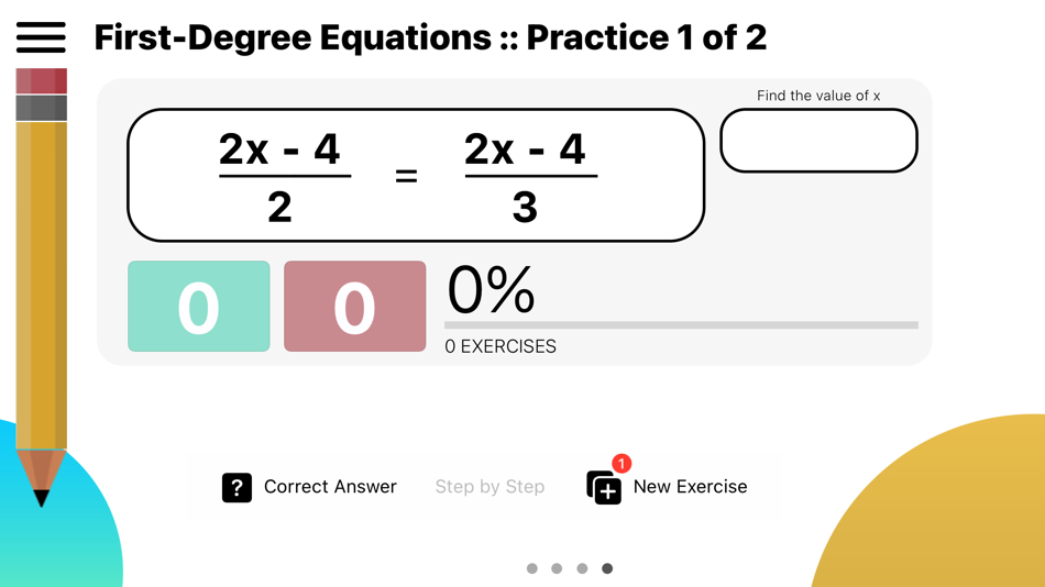 #10. First Degree Equation (ax+b=c) (iOS) 由: Paulo Narra