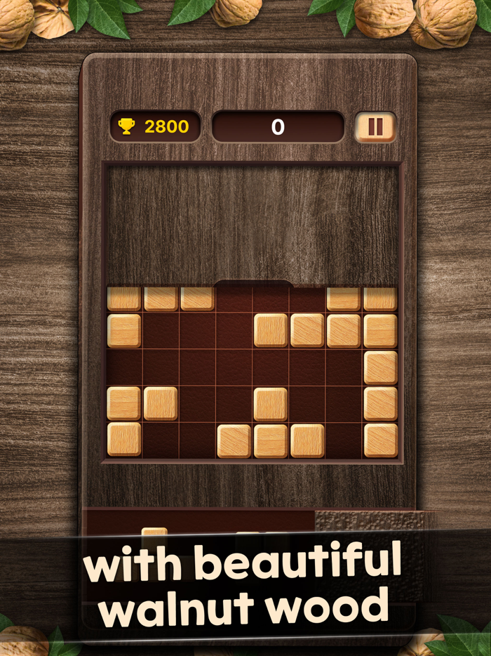 Walnut Wood Block Puzzle