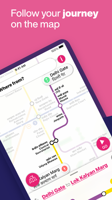 Delhi Metro Interactive Map Screenshot