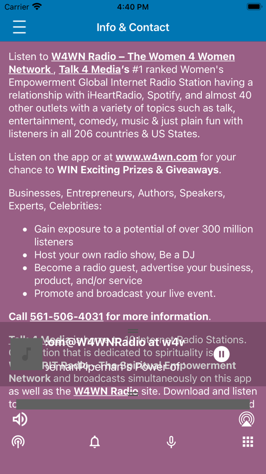 #3. W4WN Radio (iOS) Bởi: Talk 4 Media, LLC