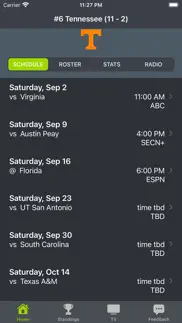 tn football schedules iphone screenshot 1