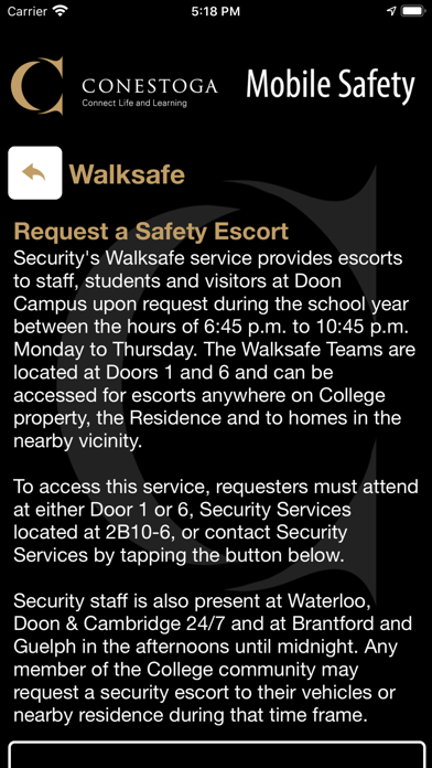 Conestoga Mobile Safety Screenshot