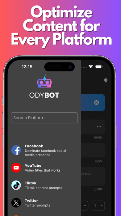 OdyBot: AI Chat Bot templates Screenshot
