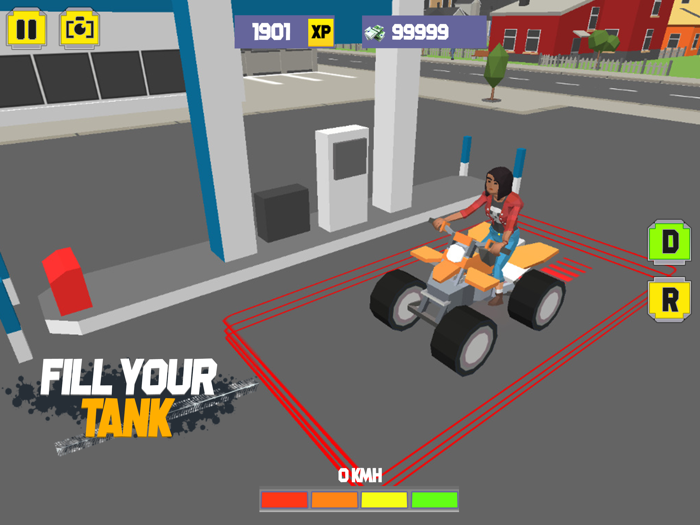 ATV QuadBike Driver Crazy Town