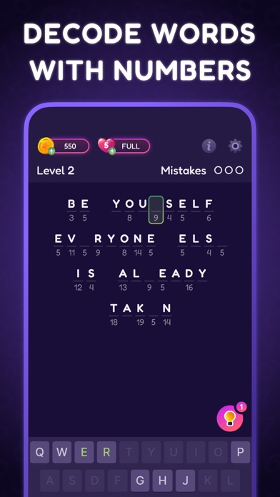 Decode: Word Decoding Puzzle Screenshot