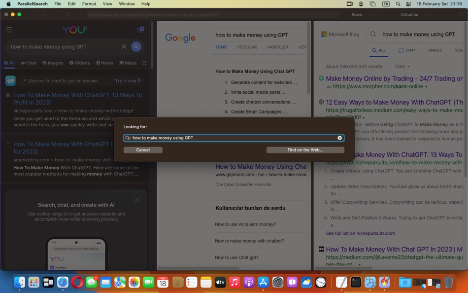 #1. Parallel Search Deluxe (macOS) 由: Gokhan Ozar