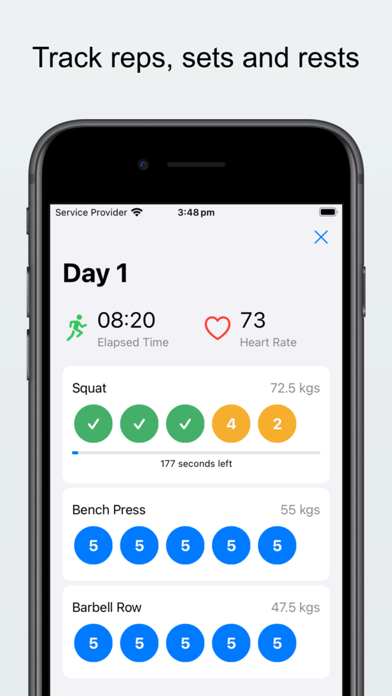 Lifts: Weight-training tracker Screenshot