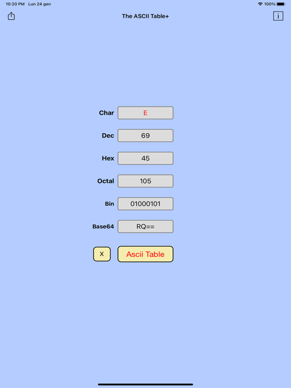 Screenshot #4 pour TheAsciiTable Plus