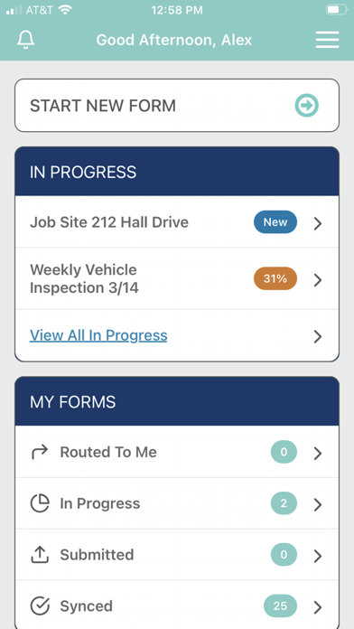 Paperless eForms Phone Screenshot