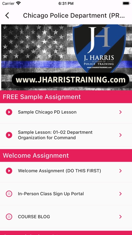 J. Harris Police Training