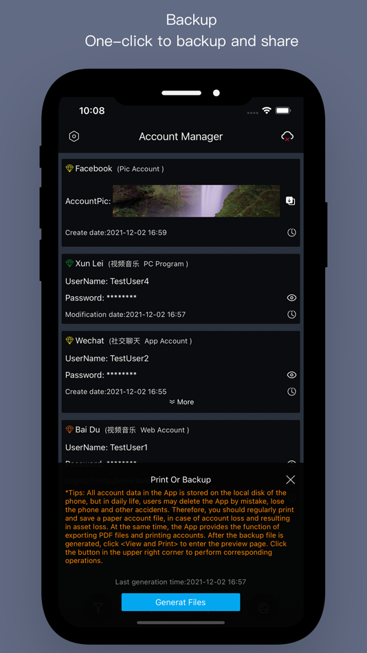 #3. Account Manager-Password (iOS) 게시자: 毅 张
