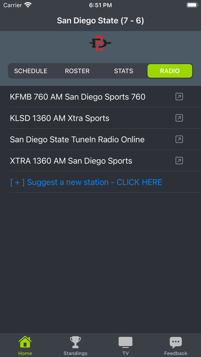 San Diego State Football App