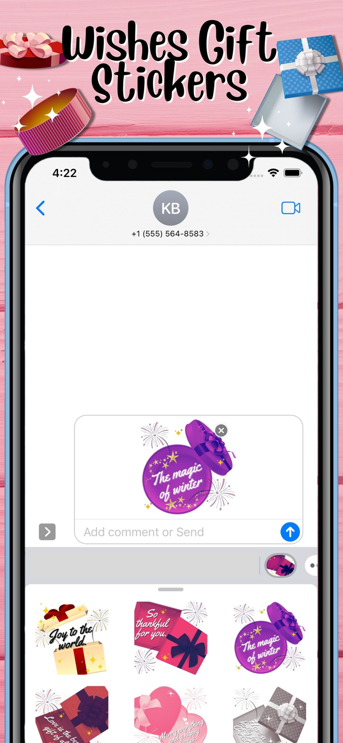 wishes gift stickers