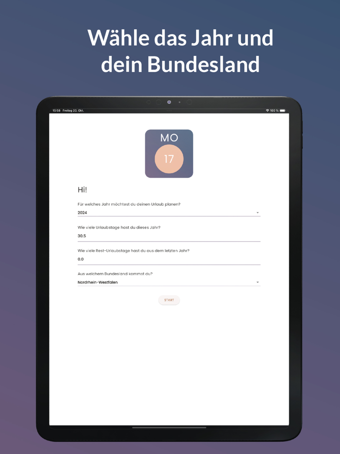 Vacation Planner and Calendar