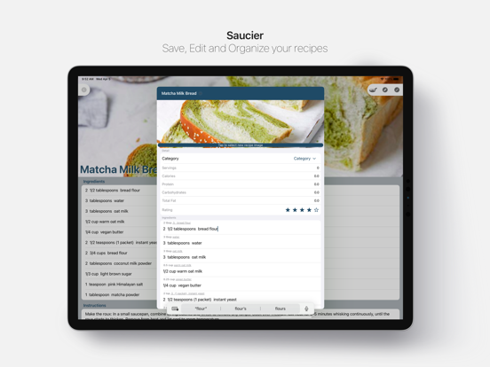Saucier: Cookbook iPad screenshot 2 - Food & Drink app