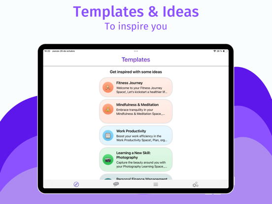 Notebook, Habit Tracker OnlyMe iPad screenshot 4 - Productivity app
