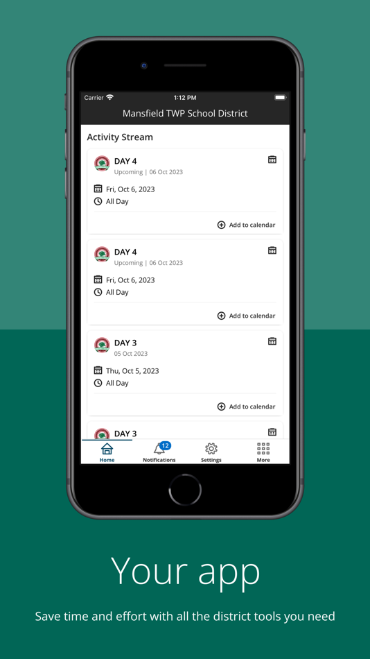 #1. Mansfield TWP School District (iOS) By: Mansfield Township School District