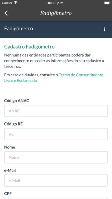 Fadigômetro Screenshot