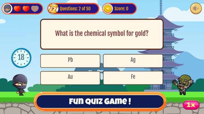 Ninja Vs Zombies - Quiz Game