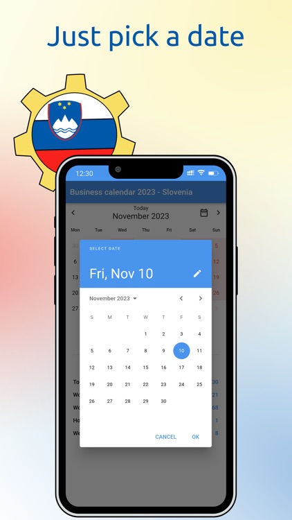 Working Day Calendar Slovenia