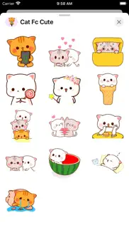 cat cute - fc sticker iphone screenshot 3