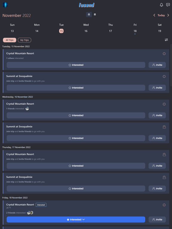 Fusend iPad screenshot 1 - Travel app