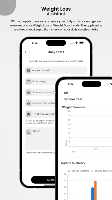 Screenshot 3 of Weight Loss Assistant (WLA) App
