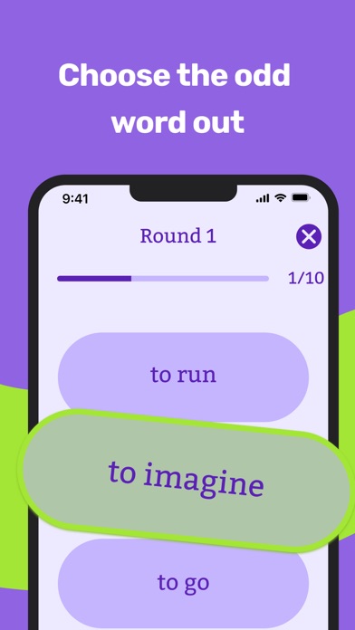 English words: Odd One Out Screenshot