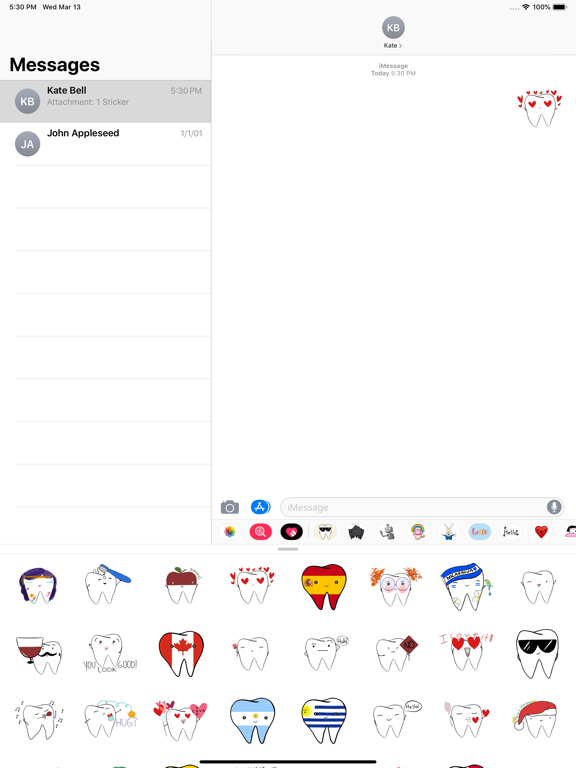 Screenshot #6 pour Teeth Emojis & Smiley stickers