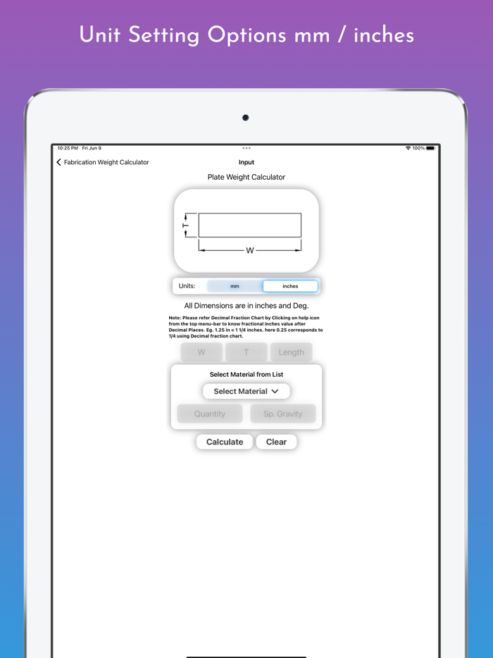 Fabrication Weight Calc Pro