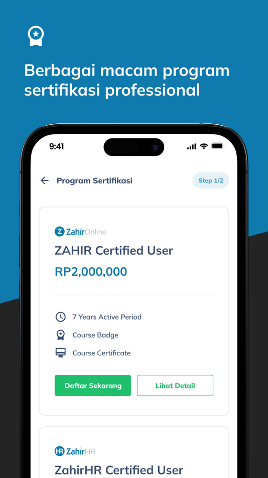 #3. Zahir Certification (iOS) 由: Zahir Internasional
