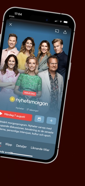 menu forholdet spiller TV4 Play on the App Store