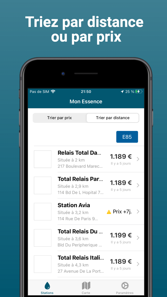 Mon Essence - Prix carburants