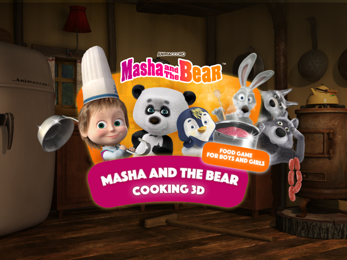 Masha and the Bear. Cooking 3D