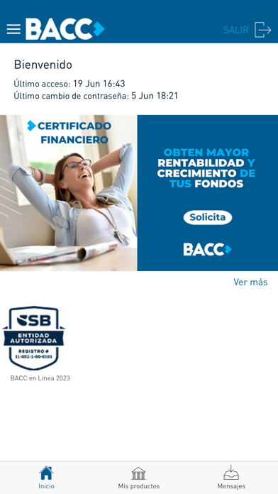 Banco BACC Screenshot