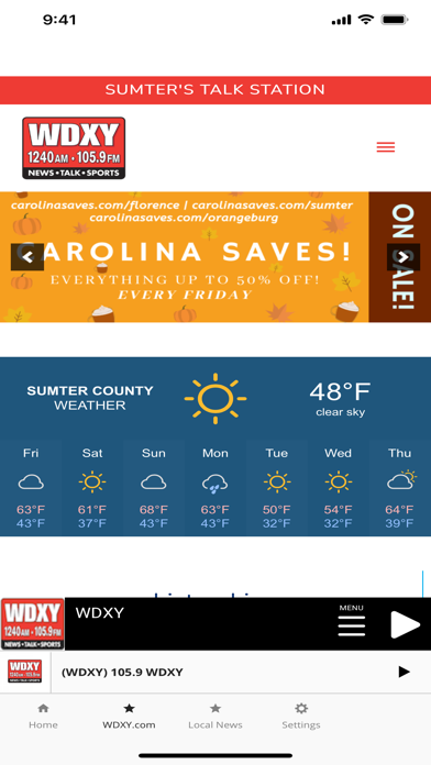 WDXY 105.9/1240am Screenshot