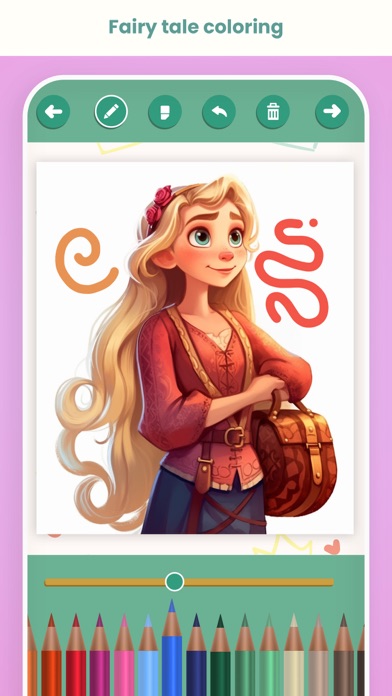 Princess coloring book game Screenshot