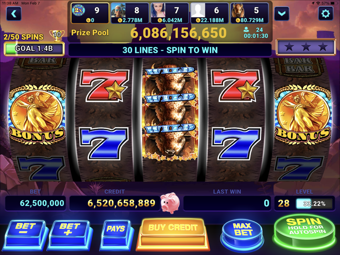 Buffalo 5-Reel Deluxe Slots