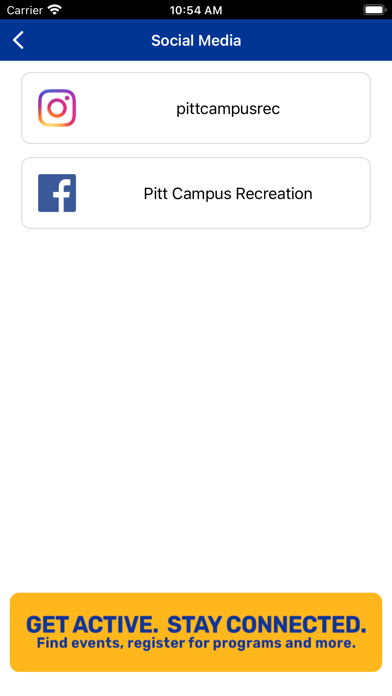 Pitt Campus Rec Screenshot