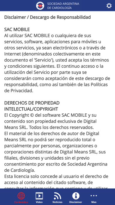 SAC Móvil Screenshot